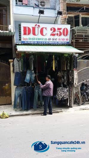 Sang nhanh shop quần áo nam các loại mặt tiền đường Nhật Tảo, quận 10.