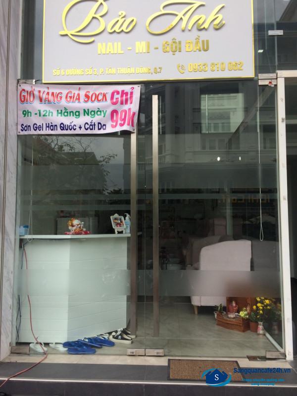 Cần sang nhượng tiệm Nail - Mi - Gội đầu mặt tiền đường số 3, phường Tân Thuận Đông, quận 7.  