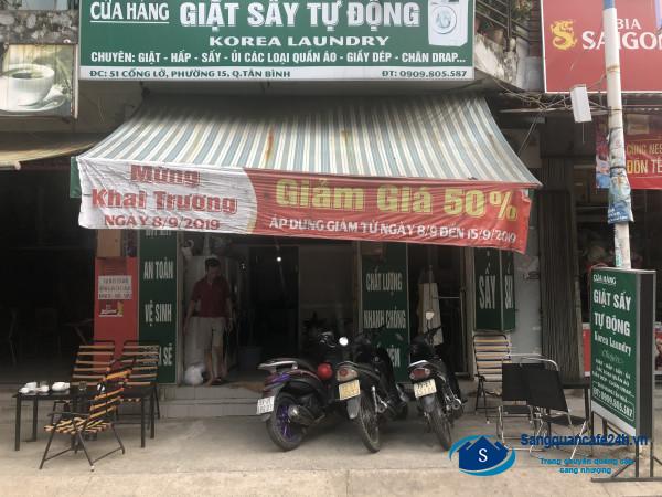 Sang gấp tiệm giặt ủi mặt tiền đường lớn, khu dân cư đông, trung tâm quận Tân Bình.