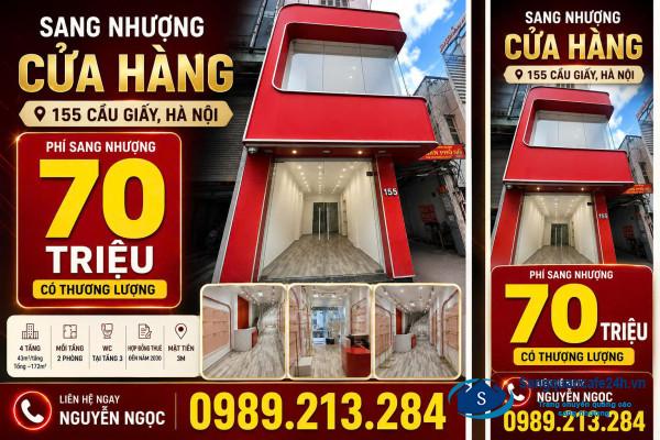 SANG NHƯỢNG CỬA HÀNG MẶT ĐƯỜNG CẦU GIẤY – HÀ NỘI