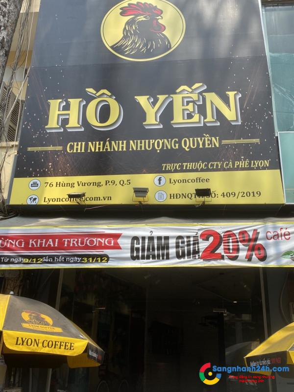 Sang nhanh quán cafe mặt tiền đường Hùng Vương, quận 5.